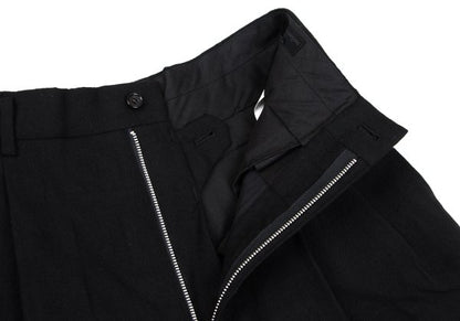 COMME des GARCONS HOMME Wool Shadow Plaid Pants Black Size S
