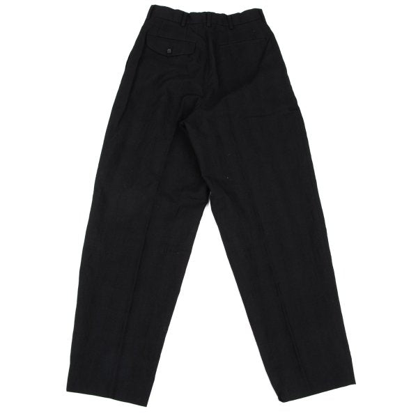 COMME des GARCONS HOMME Wool Shadow Plaid Pants Black Size S
