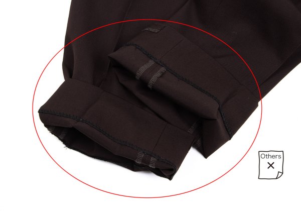 COMME des GARCONS HOMME Wool Gabardine Pants Brown Size S