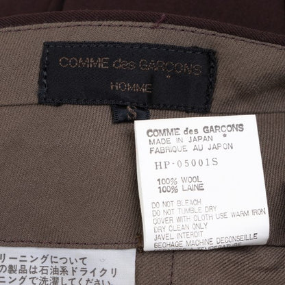 COMME des GARCONS HOMME Wool Gabardine Pants Brown Size S