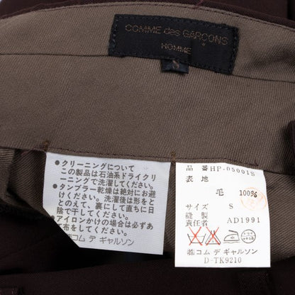 COMME des GARCONS HOMME Wool Gabardine Pants Brown Size S