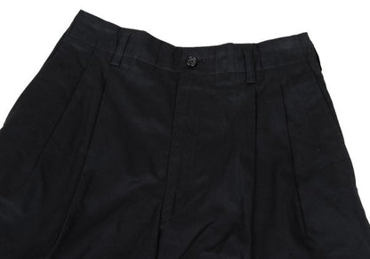 COMME des GARCONS HOMME Cotton 2-Tuck Pants Black Size S