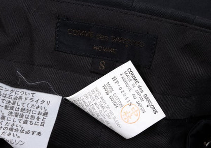COMME des GARCONS HOMME Cotton 2-Tuck Pants Black Size S