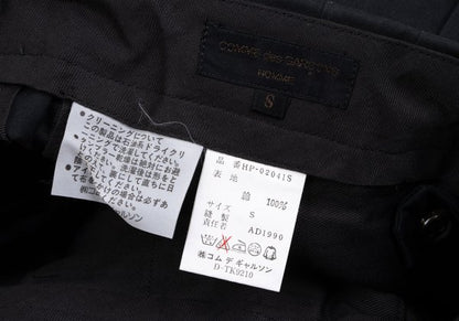 COMME des GARCONS HOMME Cotton 2-Tuck Pants Black Size S