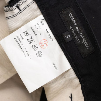 COMME des GARCONS HOMME PLUS Cotton Pants Black Size S
