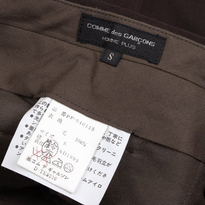 COMME des GARCONS HOMME PLUS Wool Pants Brown Size S
