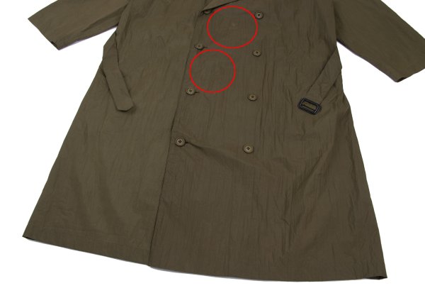 Y's for men Nylon Belted Trench Coat Green Size S
