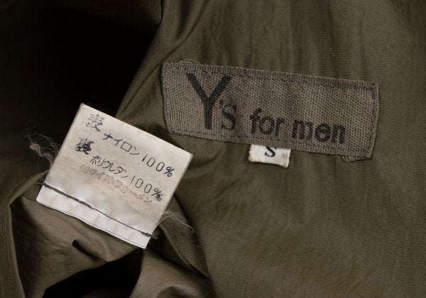 Y's for men Nylon Belted Trench Coat Green Size S