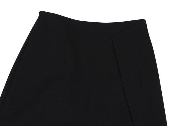 JNBY Wool Blend Bonded Wrap Midi Skirt Black Size 38