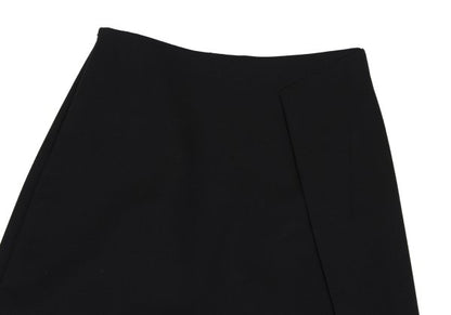 JNBY Wool Blend Bonded Wrap Midi Skirt Black Size 38