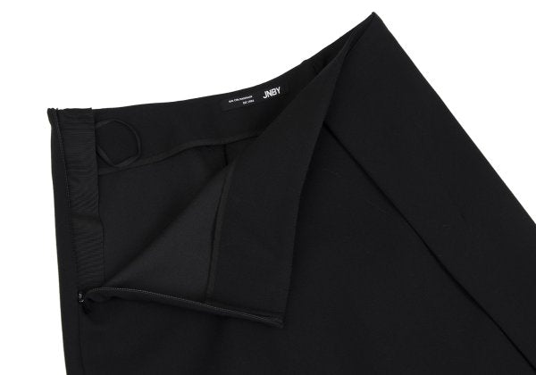 JNBY Wool Blend Bonded Wrap Midi Skirt Black Size 38