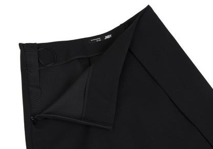 JNBY Wool Blend Bonded Wrap Midi Skirt Black Size 38
