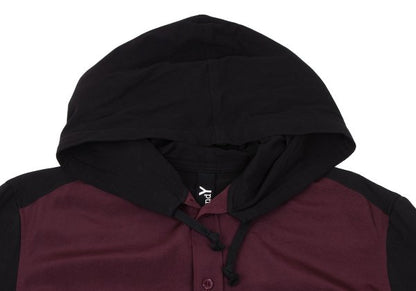 Ground Y 20AW Acetate Poly Bicolor Hooded Shirt Red Size 3