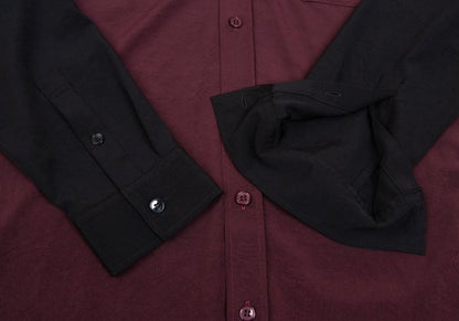 Ground Y 20AW Acetate Poly Bicolor Hooded Shirt Red Size 3