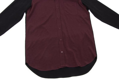 Ground Y 20AW Acetate Poly Bicolor Hooded Shirt Red Size 3