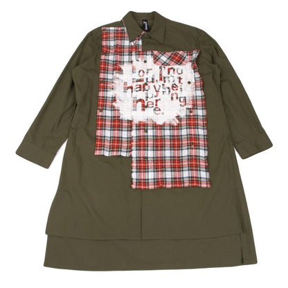 Ground Y 21SS Tartan Check Pigment Print Khaki Size 3