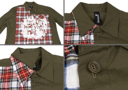 Ground Y 21SS Tartan Check Pigment Print Khaki Size 3