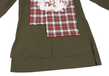 Ground Y 21SS Tartan Check Pigment Print Khaki Size 3