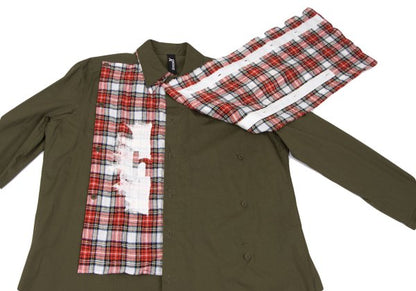 Ground Y 21SS Tartan Check Pigment Print Khaki Size 3
