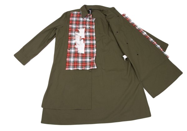 Ground Y 21SS Tartan Check Pigment Print Khaki Size 3