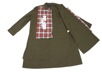 Ground Y 21SS Tartan Check Pigment Print Khaki Size 3