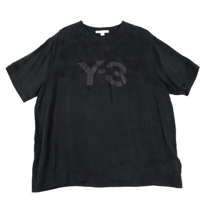 Y-3 Shoulder Zip Logo Print T-Shirt Black Size XL