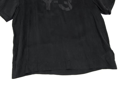 Y-3 Shoulder Zip Logo Print T-Shirt Black Size XL