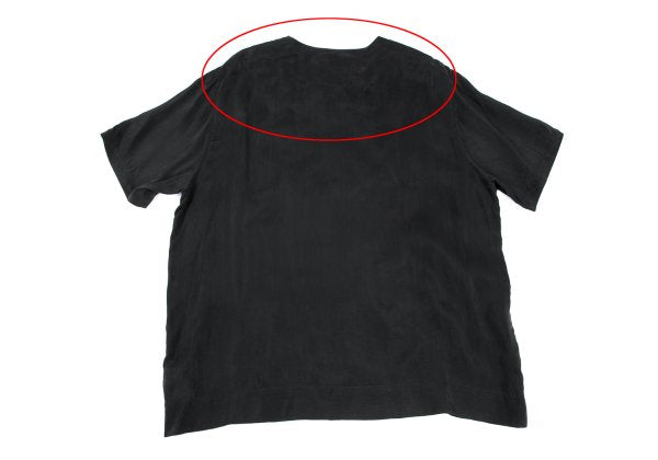 Y-3 Shoulder Zip Logo Print T-Shirt Black Size XL