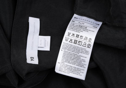 Y-3 Shoulder Zip Logo Print T-Shirt Black Size XL