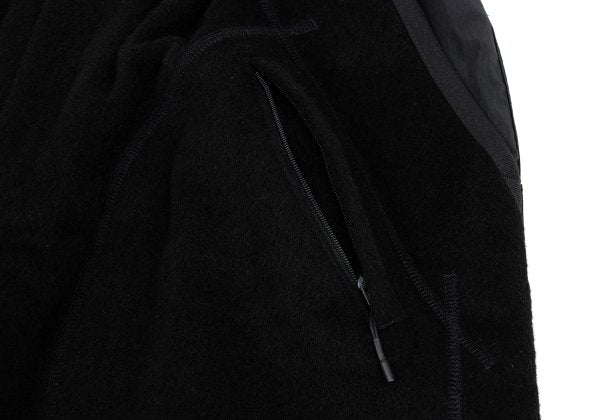 Y-3 Shaggy Wool Blend Paneled Shorts Black Size S