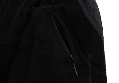 Y-3 Shaggy Wool Blend Paneled Shorts Black Size S