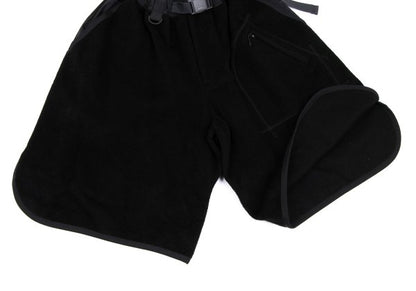 Y-3 Shaggy Wool Blend Paneled Shorts Black Size S