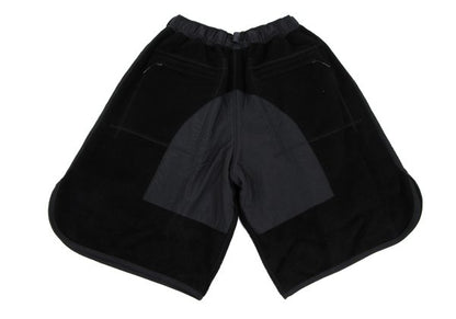 Y-3 Shaggy Wool Blend Paneled Shorts Black Size S