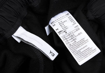 Y-3 Shaggy Wool Blend Paneled Shorts Black Size S