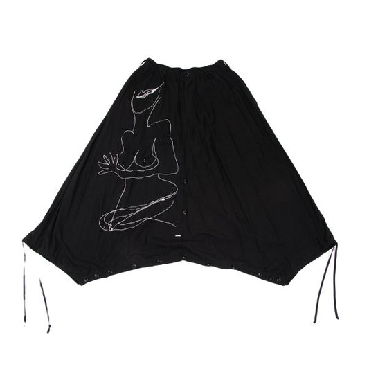 BLACK Scandal Yohji Yamamoto 18AW Nude Pants Black Size 2