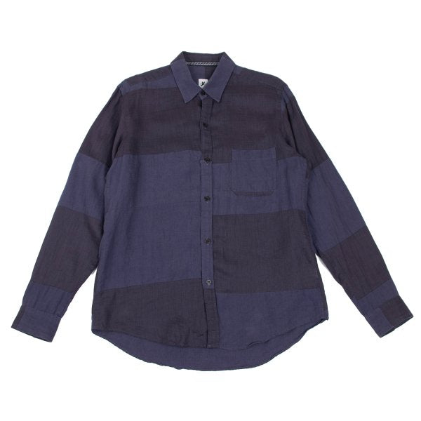 S'YTE Linen Panel Long Sleeve Shirt Purple Size M