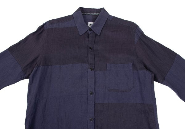 S'YTE Linen Panel Long Sleeve Shirt Purple Size M