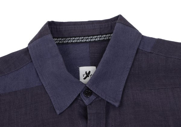 S'YTE Linen Panel Long Sleeve Shirt Purple Size M