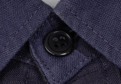 S'YTE Linen Panel Long Sleeve Shirt Purple Size M