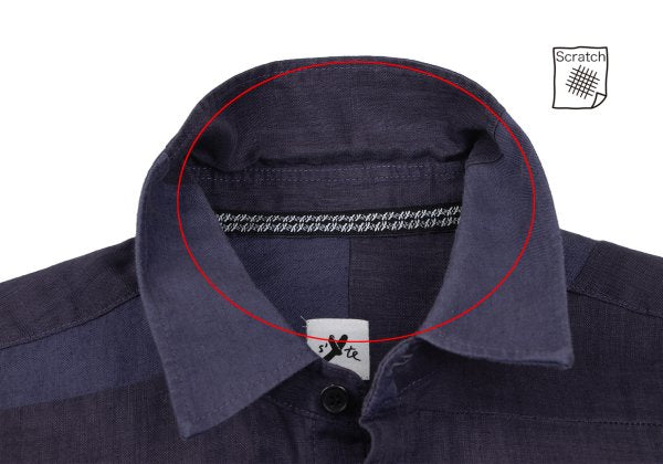 S'YTE Linen Panel Long Sleeve Shirt Purple Size M