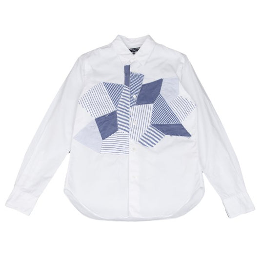 COMME des GARCONS HOMME Front Crazy Shirt White Size XS