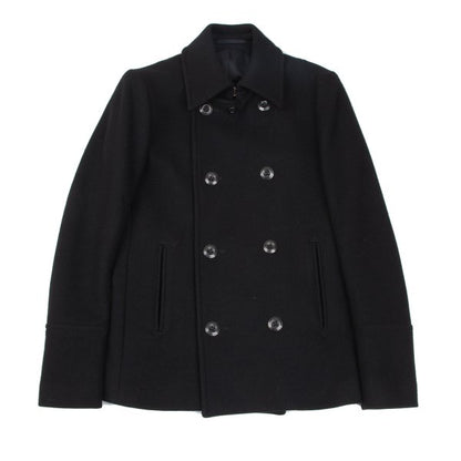 ATTACHMENT Melton Wool Pea Coat Black Size 1