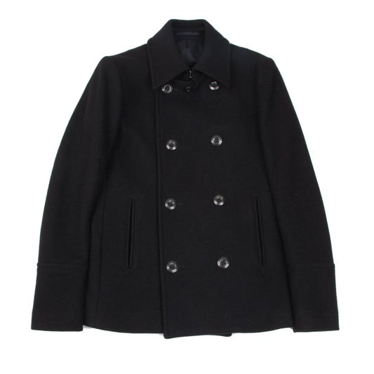 ATTACHMENT Melton Wool Pea Coat Black Size 1