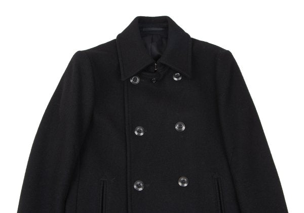 ATTACHMENT Melton Wool Pea Coat Black Size 1