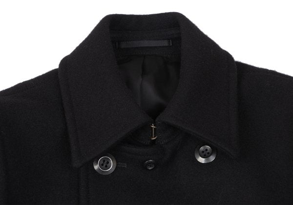 ATTACHMENT Melton Wool Pea Coat Black Size 1