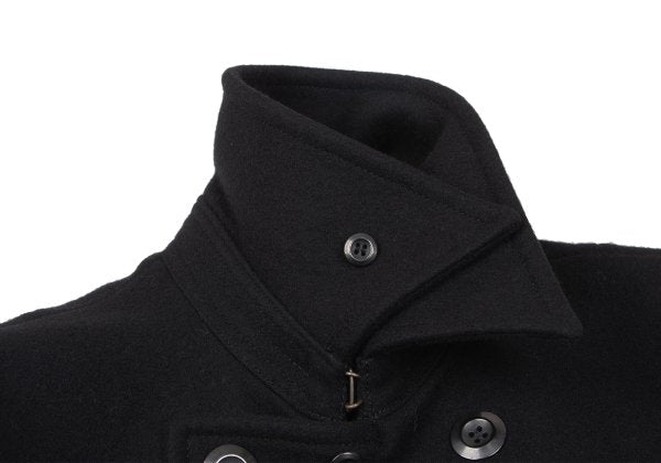 ATTACHMENT Melton Wool Pea Coat Black Size 1