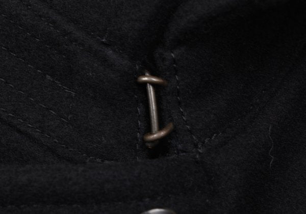 ATTACHMENT Melton Wool Pea Coat Black Size 1