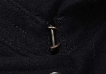 ATTACHMENT Melton Wool Pea Coat Black Size 1