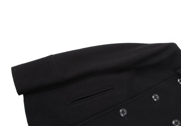 ATTACHMENT Melton Wool Pea Coat Black Size 1