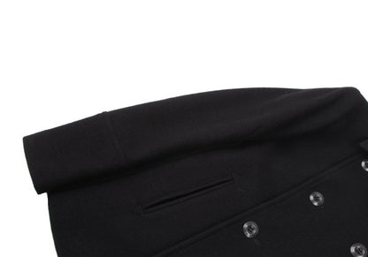 ATTACHMENT Melton Wool Pea Coat Black Size 1